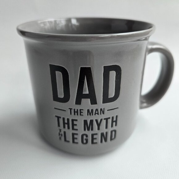 Dad The Man The Myth The Legend Grey Ceramic Coffee Mug 18 Oz By MRKT Finds - Picture 9 of 16